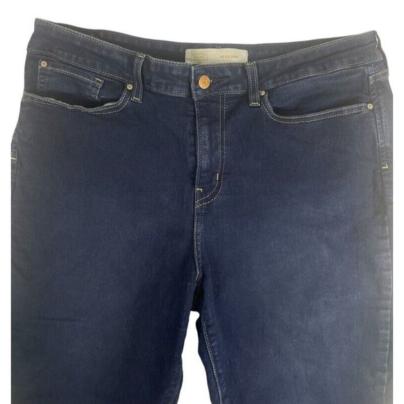 Signature Levi Strauss Gold Mid-Rise Stretch Skinny Dark Wash Jeans 16 Short - Picture 3 of 15